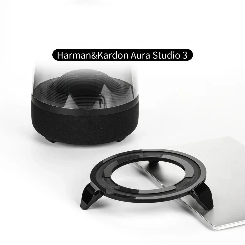 Home Cinema Rack - ポータブルアクリルスピーカースタンド,デスクトップマウント,オーディオホルダー,Harman, Kardon, Aura Studio3, 4と互換性があります