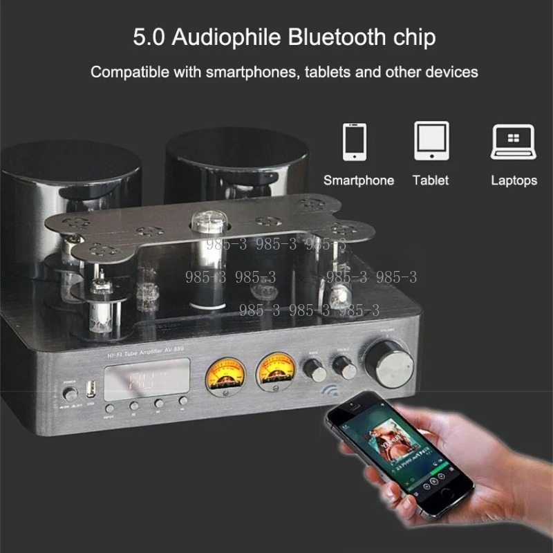Home Cinema Equipment - ハイパワーチューブアンプ、COAX/OPT電源USB、ホームシアタープレーヤー、Bluetooth 5.0オーディオスピーカーアンプ、200W+200W