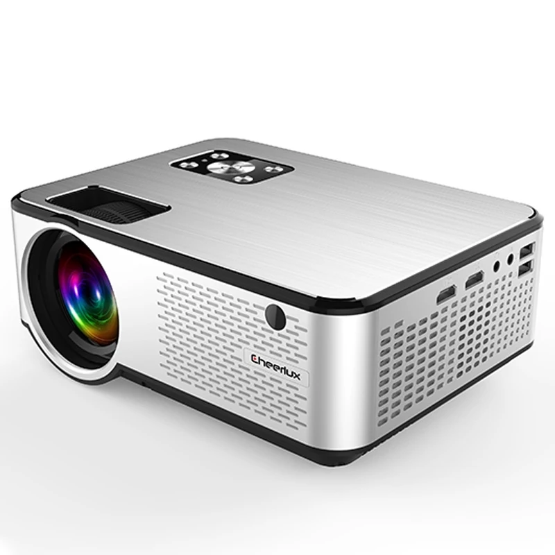 Home Cinema Mini - Cheerlux C9スマートプロジェクターミニ4K 1080PフルHD Wi-FiワイヤレスBTポータブルオフィスプレゼンテーションホームシネマシアタープロジェクター