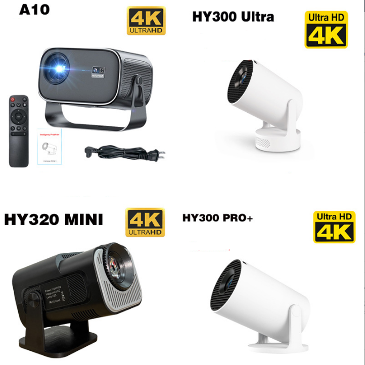 Home Cinema Mini - 2026年新型ミニマイクロプロジェクターHY300 4Kオートフォーカスホームプロジェクター 1920*1080Pホームシネマ屋外プロジェクター