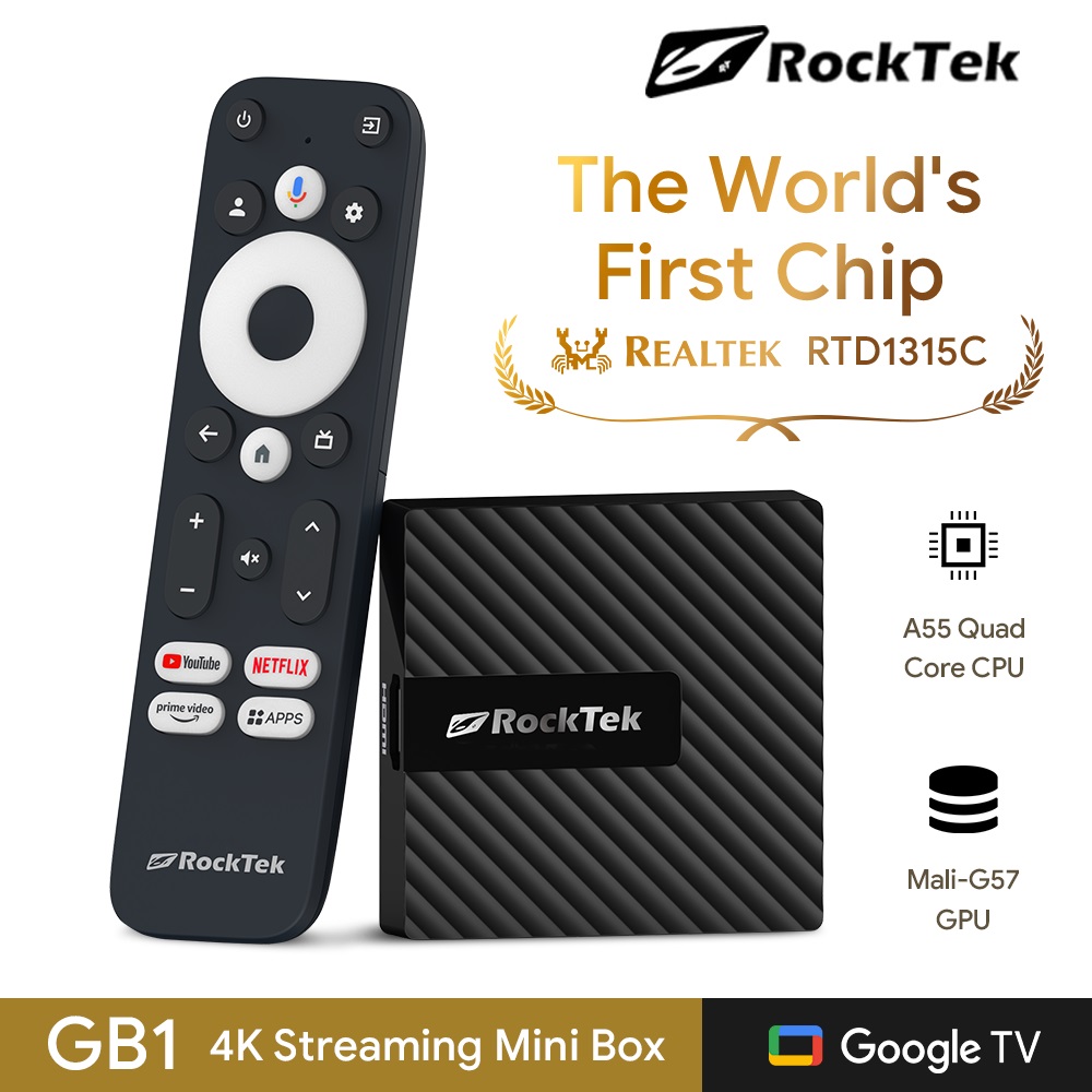 Home Cinema Dolby Atmos - RockTek GB1 TVドングル Netflix Google認定 2GB