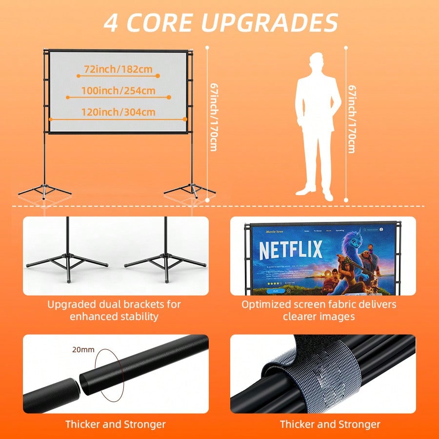 XBJ 100インチ 4KウルトラHDプロジェクションスクリ - Home Cinema Rack のレビューと価格