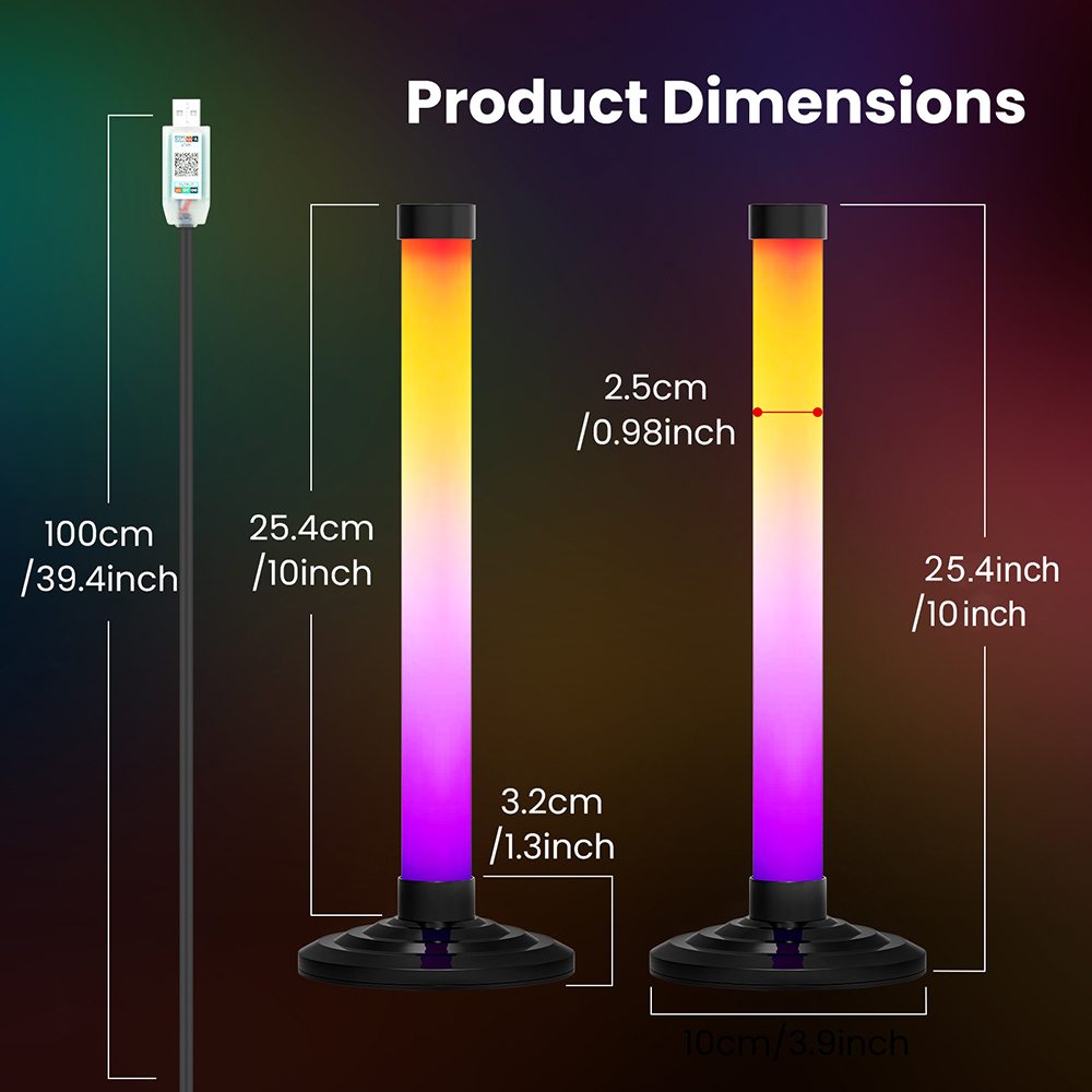 5VスマートLEDコーナーフロアランプRGB音楽同期Blue - Home Cinema Rack のレビューと価格
