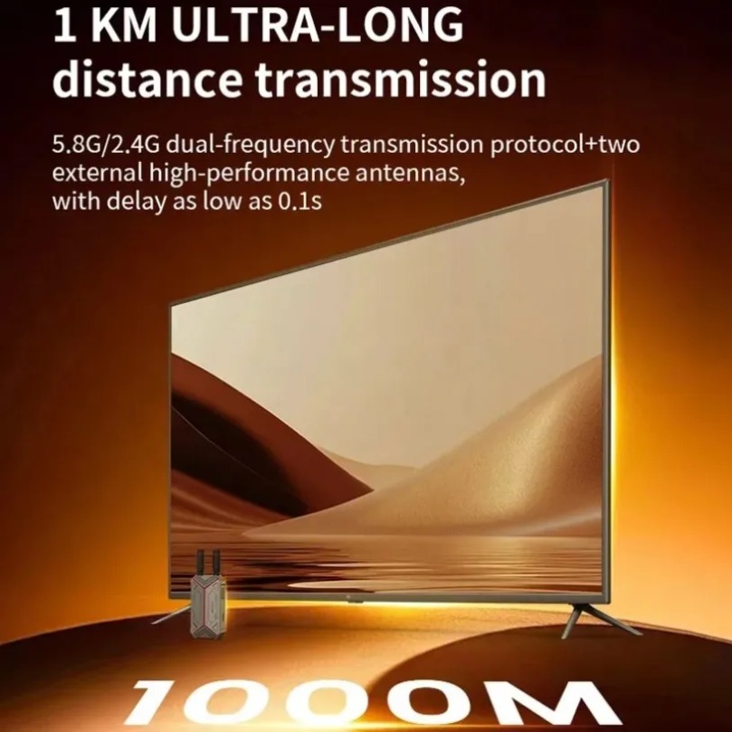 デュアルアンテナ 1000M ワイヤレス HDMI 互換送信 - Home Cinema Theatre のレビューと価格