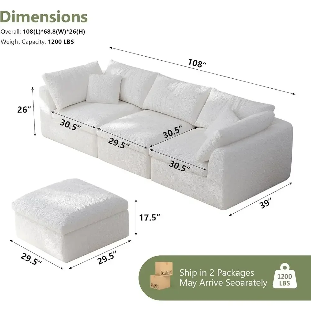 3人掛けL字型リクライニングソファ、オットマン付き、洗えるカ - Recliner Sofa Cover のレビューと価格
