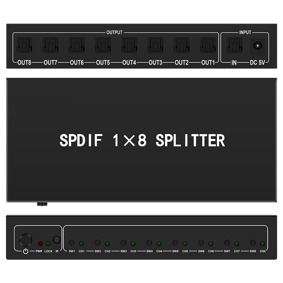 Toslink-デジタル光オーディオスプリッター,1 in  - Home Cinema Equipment のレビューと価格