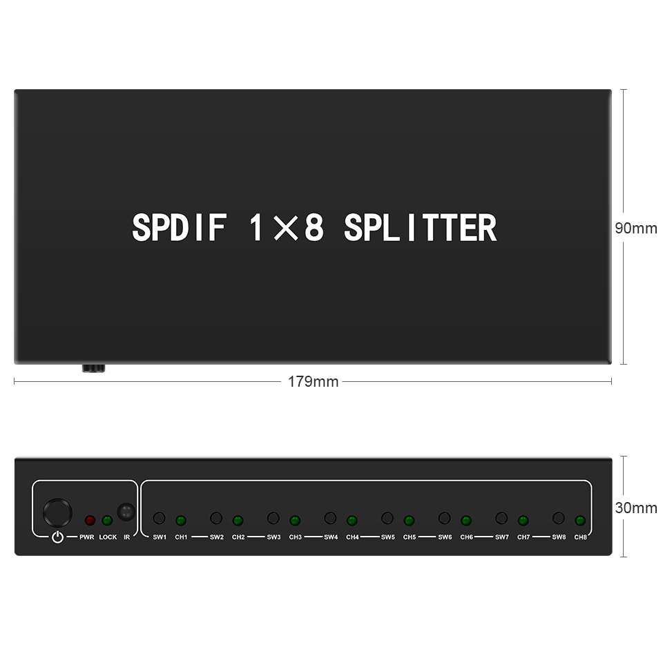 Toslink-デジタル光オーディオスプリッター,1 in  - Home Cinema Equipment のレビューと価格