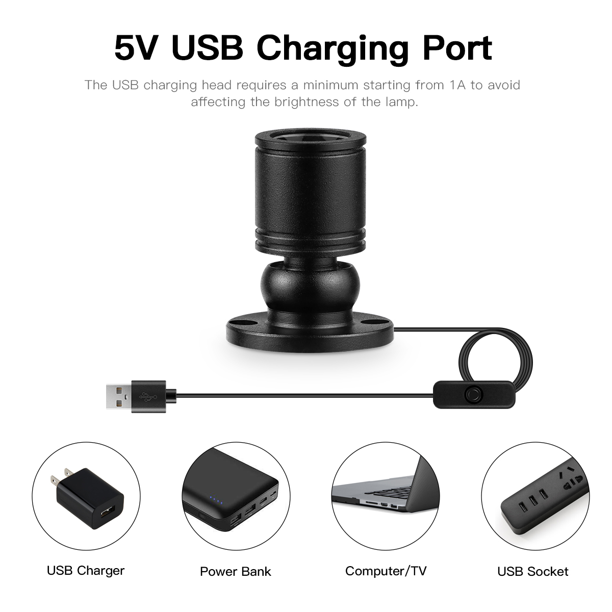 8色ミニスポットライト1W回転式シーリングランプ5V USB - Home Cinema Led のレビューと価格