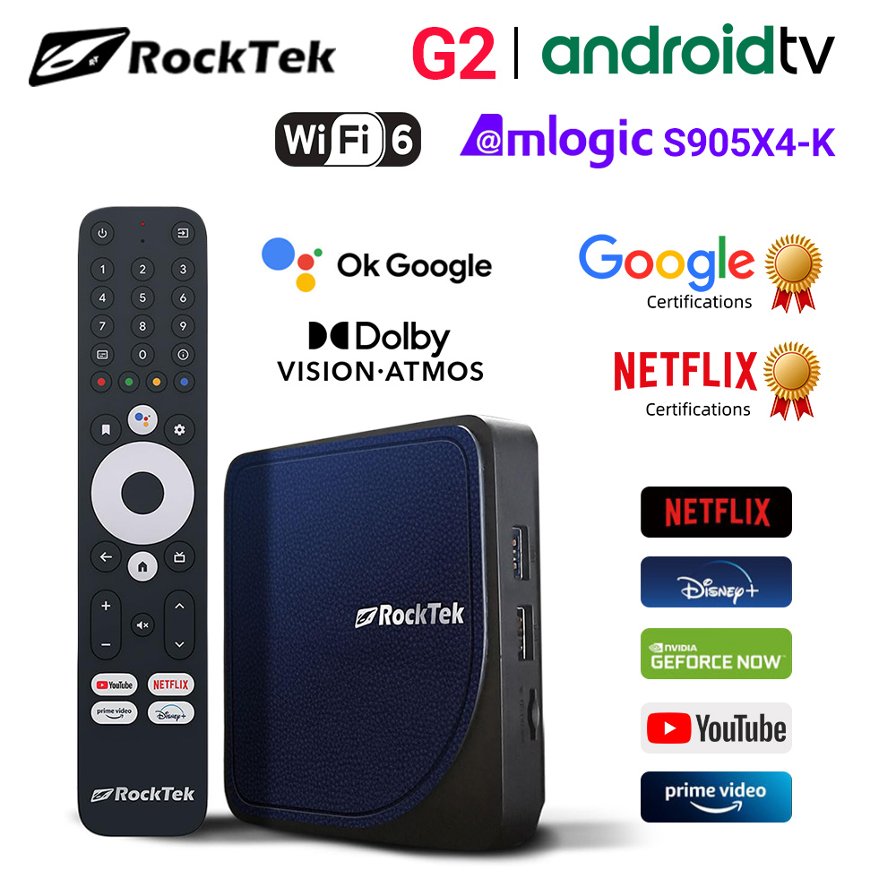 RockTek G2 4K Android TV 14 AT - Home Cinema Dolby Atmos のレビューと価格