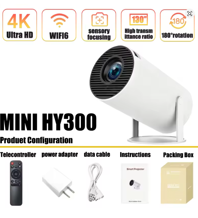 ミニHY300ポータブルプロジェクター Android 11 - Home Cinema Mini のレビューと価格