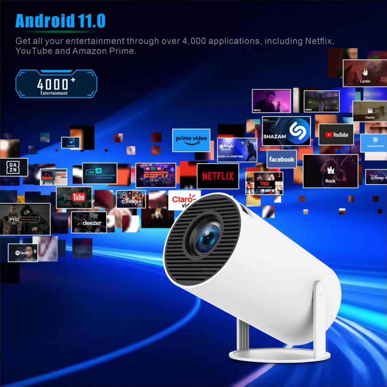 ミニHY300ポータブルプロジェクター Android 11 - Home Cinema Mini のレビューと価格