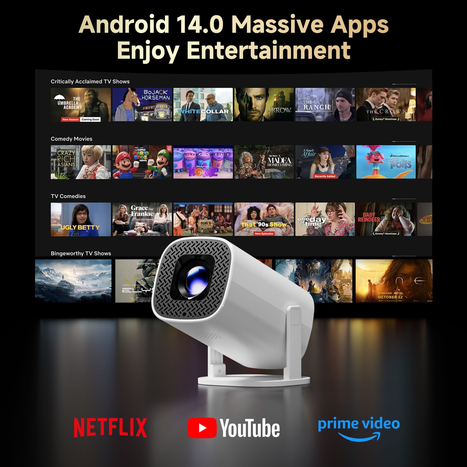 P30 PROスマートミニプロジェクター Android 1 - Home Cinema Rack のレビューと価格