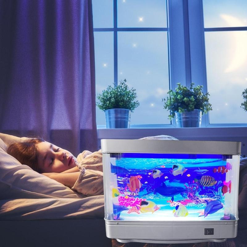 安全な LED 水槽形状ナイトライト USB ナイトランプ家 - Home Cinema Led のレビューと価格
