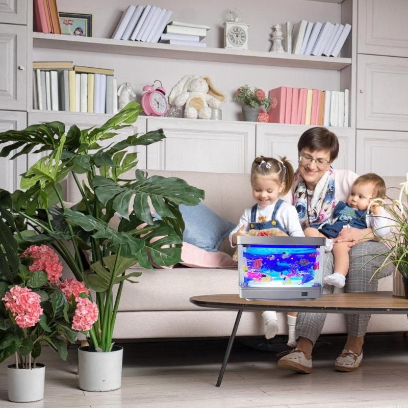 安全な LED 水槽形状ナイトライト USB ナイトランプ家 - Home Cinema Led のレビューと価格