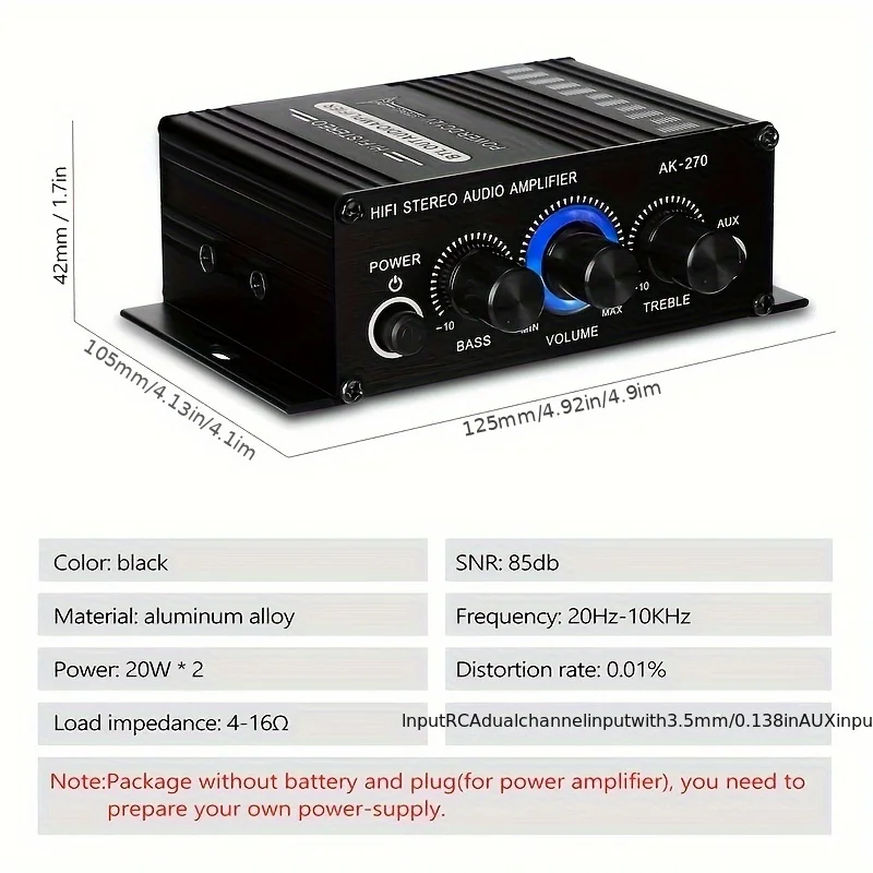 AK-270 400W ミニパワーアンプ 12V/24V 2 - Home Cinema Mini のレビューと価格