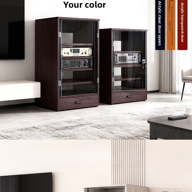 前面透明扉付き8U～16Uアンプキャビネット 家庭用 KTV - Home Cinema Rack のレビューと価格
